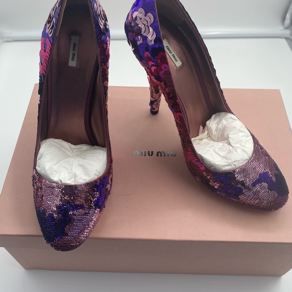 Mosto sequin Miu Miu pumps